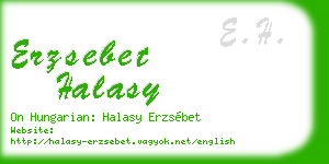 erzsebet halasy business card